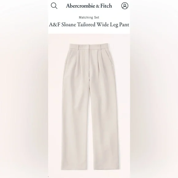 Abercrombie & Fitch Cream Trousers - Picture 5 of 5